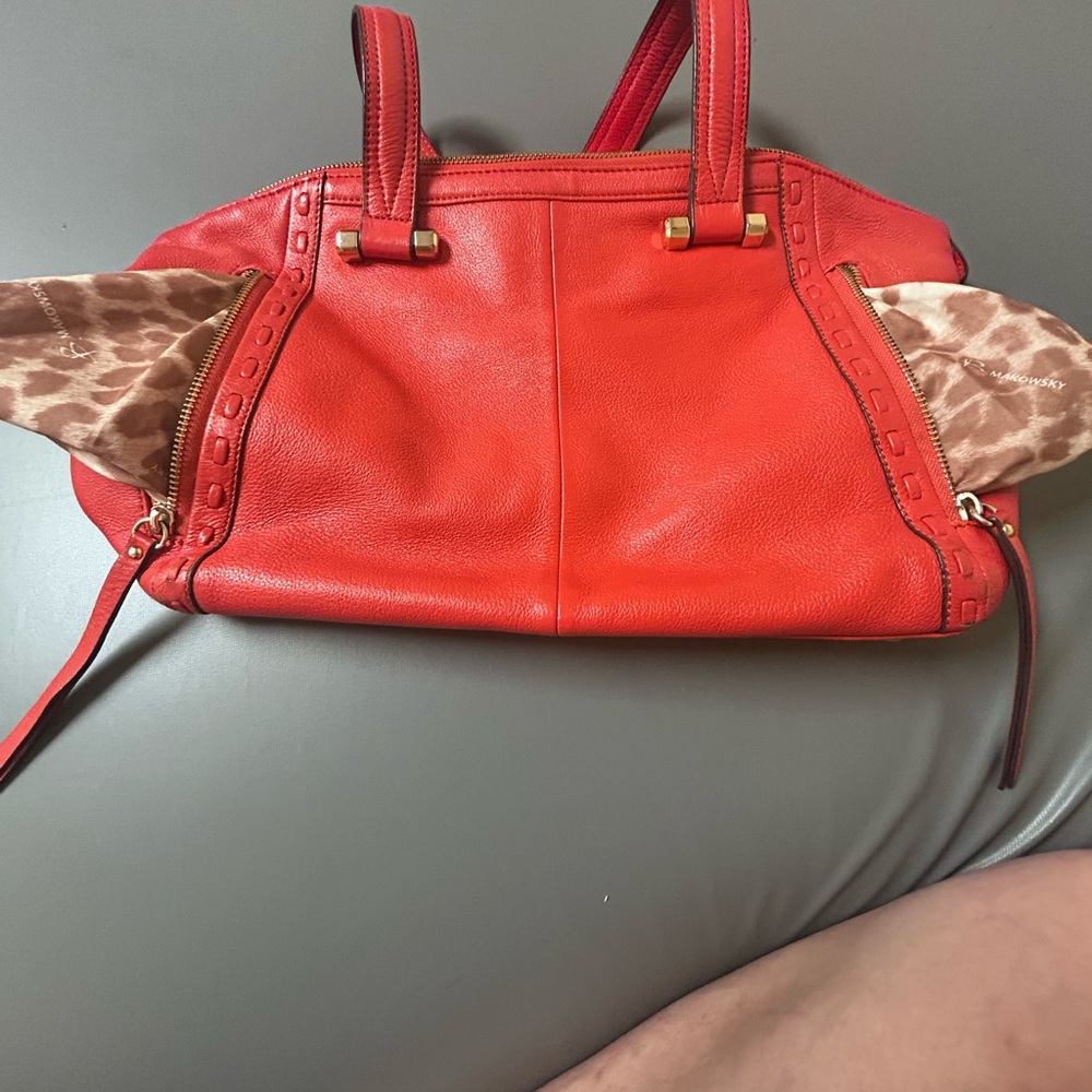 Miztique Red Shoulder Bag with Textured Finish